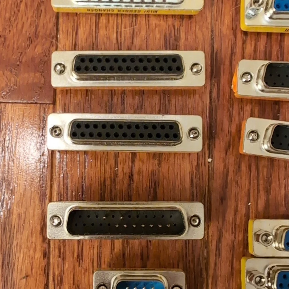 PC Connectors DB25 Female Male RS232 D-Sub 25 Pins